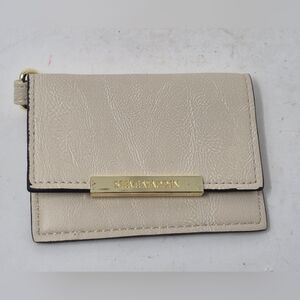 Steve Madden Cream Wallet with Gold Accent